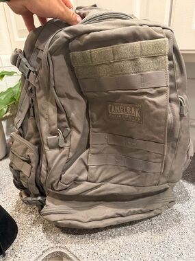 Camelbak Maximum Gear BFM Large Tactical Backpack Gray/Brown Hiking NO BLADDER